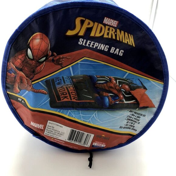 Spiderman Sleeping Bag Kids Age 4+ Zipper 28''x56'' Winter Full Length - Picture 5 of 6